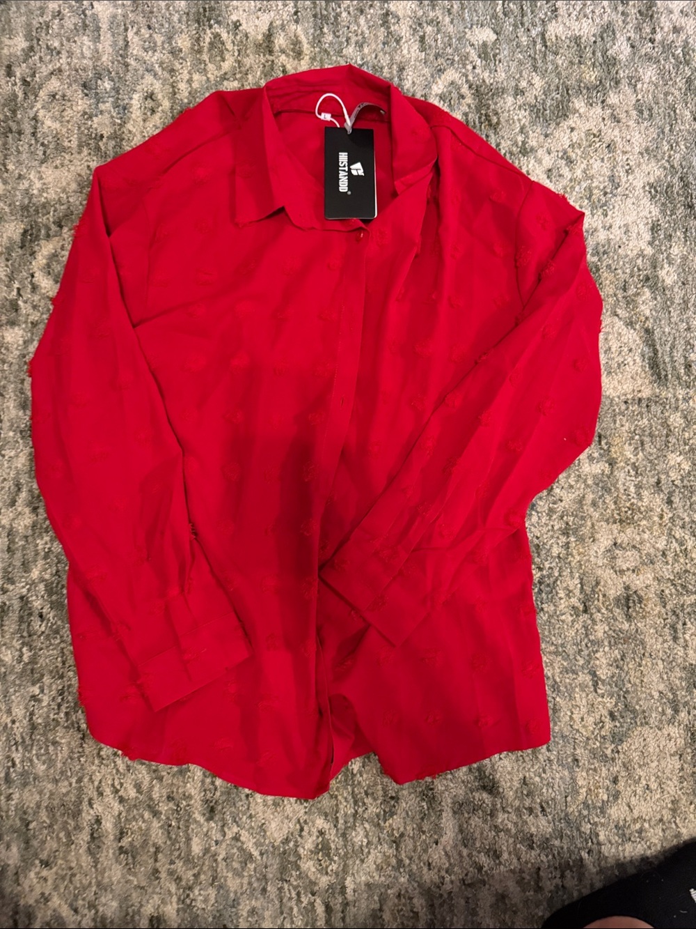 NWT Unbranded Red women’s Lightweight Button-Up Jacket